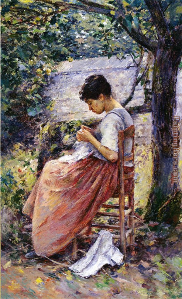The Layette painting - Theodore Robinson The Layette art painting